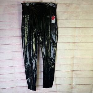 Spanx NWT Black Faux Leather Leggings Size‎ XL